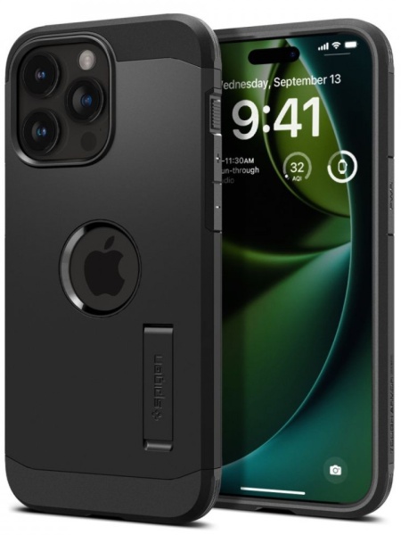 Husa iPhone 15 Pro Spigen Tough Armor Mag Magsafe neagra