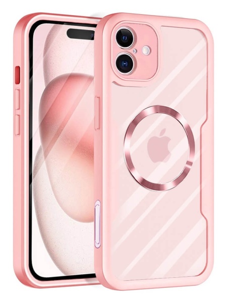Husa iPhone 16 Plus ColorVerse 360 Magsafe + Screen Protector -margine roz