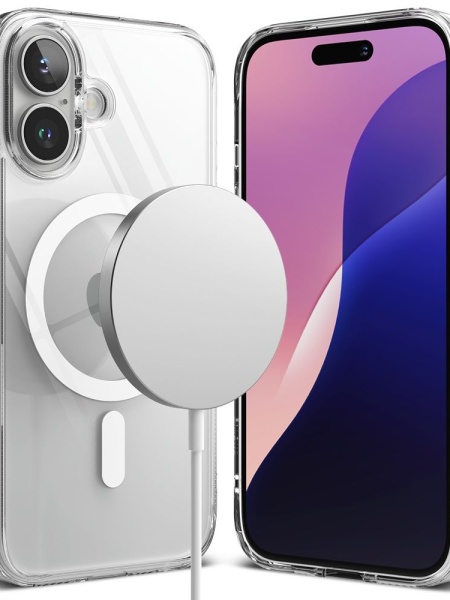 Husa iPhone 16 Plus Ringke Fusion Magsafe transparenta