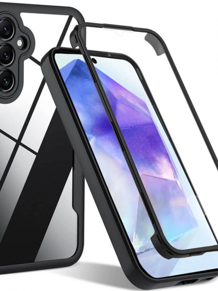 Husa Samsung Galaxy S24 Plus ColorVerse 360 + Screen Protector -margine neagra