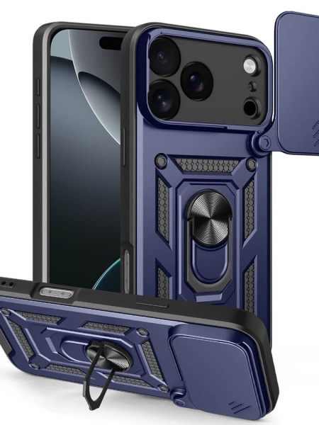 Husa iPhone 17 Pro Max CamShield Case albastra