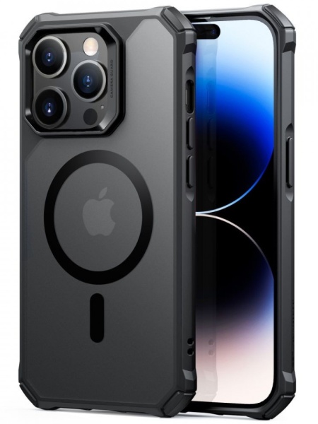 Husa Magsafe ESR - Air Armor HaloLock pentru iPhone 14 Pro Max transparenta margini negre