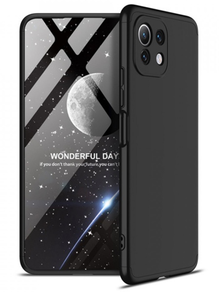 Husa Xiaomi Mi 11 Lite -GKK 360+Screen Protector -Neagra