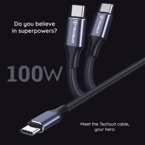Cablu de date Type-C to Type-C, Super Fast Charging, PD100W, 480Mbps, 1m - PCB018 - Img 8