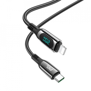 Cablu USB tip C to Lightning cu display LED, 20W, 1.2m - HOCO Data Cable Extreme (S51) - Img 6