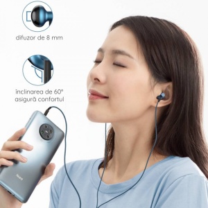 Casti audio in ear cu fir ,microfon Baseus Encok H19 -1.2 m culoare neagra - Img 4