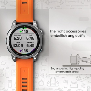 Curea Garmin Fenix 26mm Techsuit Watchband QuickFit W060 albastru inchis - Img 2