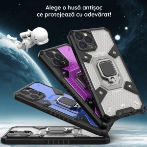 Husa Apple iPhone 13 Pro Max- Honeycomb Armor- Blue - Img 8
