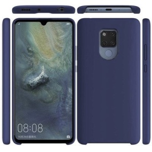 Husa Huawei Mate 20 - Silicone Case Soft Flexible Rubber Cover-Dark Blue - Img 2