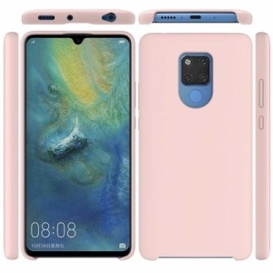 Husa Huawei Mate 20 - Silicone Case Soft Flexible Rubber Cover-Roz - Img 2