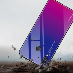 Husa Huawei P Smart 2019-Gradient Glass Durable Cover din sticla securizata 9H-pink-purple - Img 5