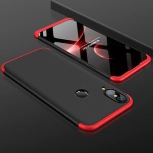 Husa Huawei P20Lite -GKK 360 Front and Back Case Full Body Cover -Negru cu Rosu - Img 5