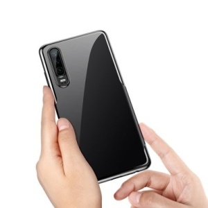 Husa Huawei P30 -Baseus Shining Case-transparenta cu negru - Img 2