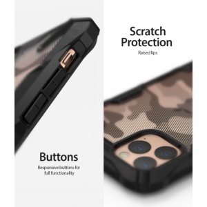 Husa Iphone 11 PRO MAX- Ringke Fusion X- Camo Black - Img 3