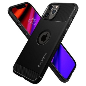 Husa Iphone 12 Pro Max - Spigen Rugged Armor -Neagra - Img 7