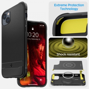 Husa iPhone 14 - Spigen Rugged Armor MagSafe(MagFit) - Img 5