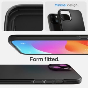 Husa iPhone 15 Plus Spigen Thin Fit -Black - Img 3