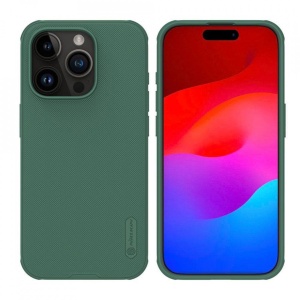 Husa iPhone 15 Pro Max-Nillkin Super Frosted Shield Case Deep Green - Img 8