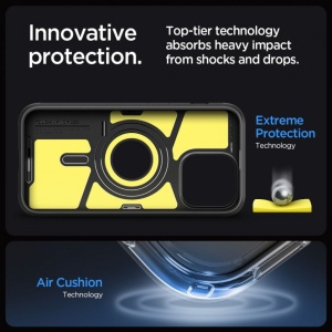Husa iPhone 15 Pro Max Spigen Tough Armor Mag Magsafe neagra - Img 6