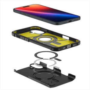 Husa iPhone 16 Spigen Tough Armor Mag Magsafe neagra - Img 2