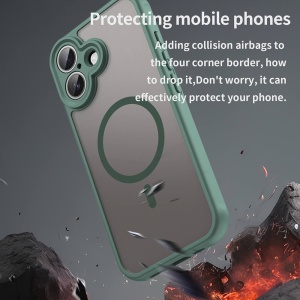 Husa iPhone 17 HaloFrost Magsafe verde - Img 7