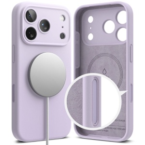 Husa iPhone 17 Pro Ringke Silicone Magnetic Magsafe mov - Img 2