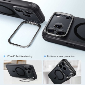 Husă iPhone 18 Pro ESR Classic Hybrid HaloLock Kickstand Frosted Black - Img 5