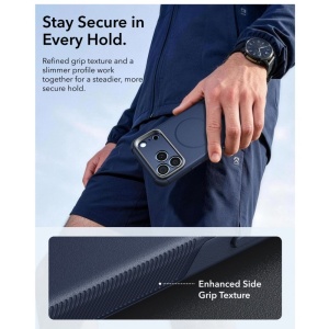 Husă iPhone 18 Pro ESR Cyber Armor Kickstand Blue - Rugged - Img 6