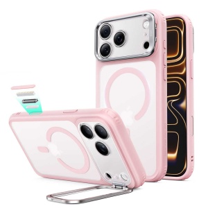 Husă iPhone 18 Pro Max - ESR Classic Hybrid HaloLock Kickstand - Frosted Bubblegum Pink