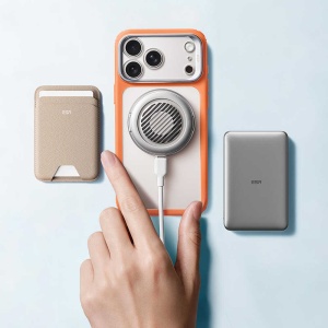 Husă iPhone 18 Pro Max - ESR Classic Hybrid HaloLock Kickstand - Frosted Orange - Img 3