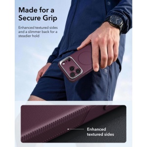 Husă iPhone 18 Pro Max - ESR Cyber Armor Kickstand - Frosted Deep Burgundy - Img 6