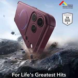Husă iPhone 18 Pro Max - ESR Cyber HaloLock - Frosted Deep Burgundy - Img 2