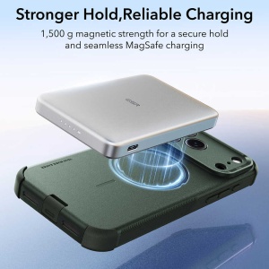 Husă iPhone 18 Pro Max - ESR Cyber HaloLock - Olive Green - Img 6