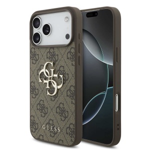 Husa iPhone 18 Pro Max Guess 4G Big Logo Maro