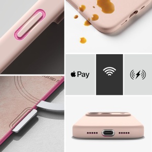 Husă iPhone 18 Pro Max - Ringke - Silicone MagSafe - Pink Sand - Img 3
