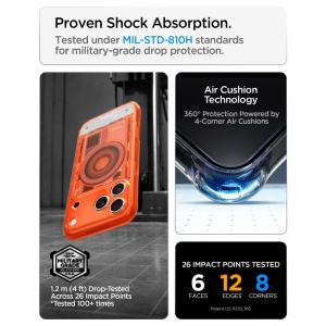 Husă iPhone 18 Pro Max Spigen Ultra Hybrid C-One - Tangerine - Img 5