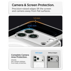 Husă iPhone 18 Pro Max - Spigen - Ultra Hybrid MagSafe - Clear White - Img 11