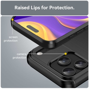 Husă iPhone 18 Pro - Techsuit Carbon Silicone - Black - Img 5