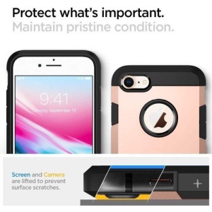 Husa Iphone 8 -Spigen Tough Armor -Blush Gold - Img 5