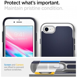 Husa Iphone SE 3( 2022)/SE 2 ( 2020)/7/8 - Spigen Neo Hybrid - Satin Silver - Img 3