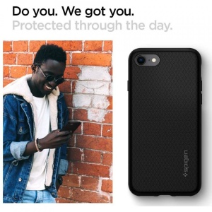 Husa Iphone SE 3(2022),SE 2 (2020) -Spigen Liquid Air- Negru mat - Img 7