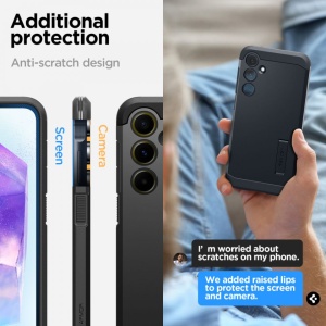 Husa Samsung Galaxy A55 Spigen Tough Armor Neagra - Img 7