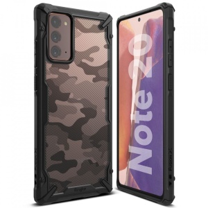 Husa Samsung Galaxy Note 20- Ringke Fusion X- Camo Black - Img 1