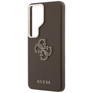 Husa Samsung Galaxy S26 Ultra Guess Grained Big 4G Metal Logo maro - Img 7