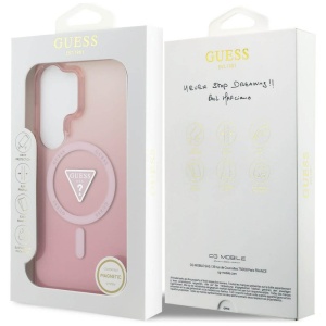 Husa Samsung Galaxy S26 Ultra Guess IML Gradient Triangle MagSafe roz - Img 6