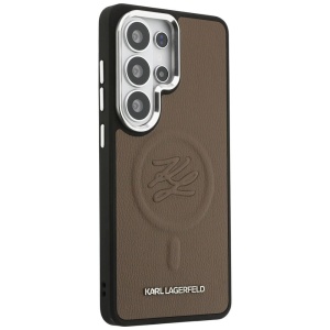 Husa Samsung Galaxy S26 Ultra Karl Lagerfeld Leather with Initial Logo Debossed MagSafe maro - Img 2