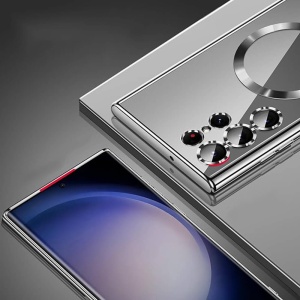 Husa Samsung Galaxy S26 Ultra Magsafe Luxury Crystal transparenta /roz - Img 3
