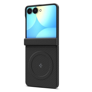 Husă Samsung Galaxy Z Flip 8 Spigen Air Skin Aramid MagFit, Black - Img 5