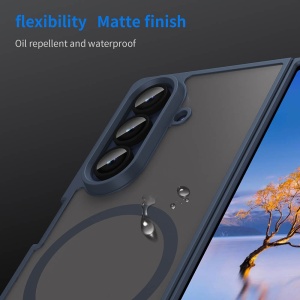 Husa Samsung Galaxy Z Fold 7 HaloFrost Magsafe albastru inchis - Img 6