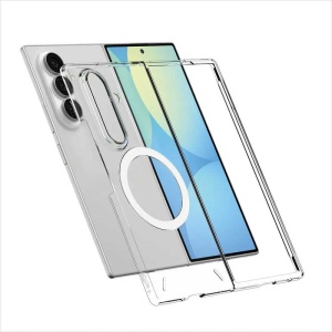 Margini ridicate pentru protectie modul camere pe husa clara Spigen Z Fold8 Ultra